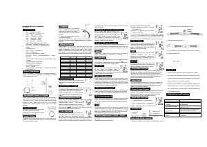 Manual Sunding SD-565 Cycling Computer