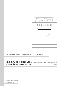 Manuál Amica EHC 933 007 E Sporák