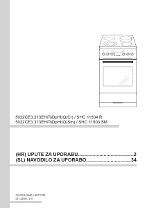 Priročnik Amica SHC 11504 R Obseg