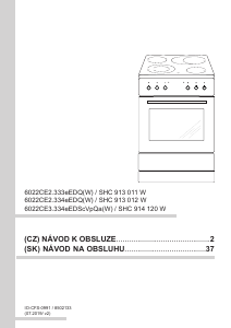 Manuál Amica SHC 913 011 W Sporák