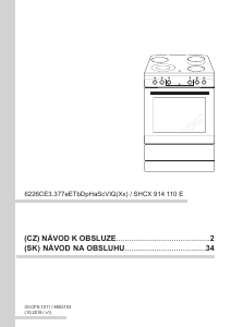 Návod Amica SHCX 914 110 E Sporák