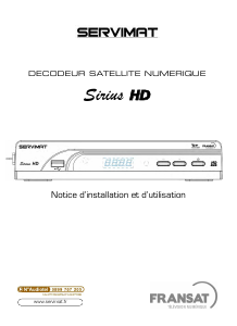 Mode d’emploi Servimat Sirius HD (BisTV) Récepteur numérique