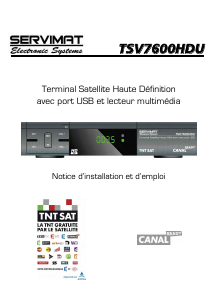 Mode d’emploi Servimat TSV76HDU Récepteur numérique