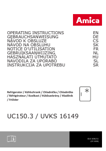 Priručnik Amica UVKS 16149 Hladnjak