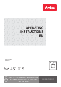 Handleiding Amica WA 461 015 Wasmachine