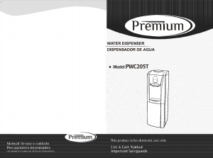 Manual de uso Premium PWC205T Dispensador de agua