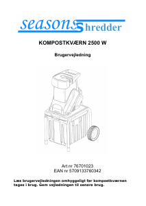 Brugsanvisning Seasons 76701023 Kompostkværn