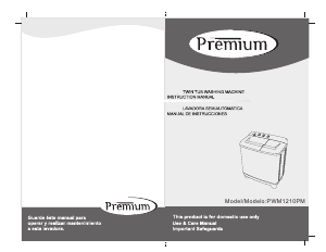 Manual de uso Premium PWM1210PM Lavadora
