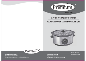 Manual de uso Premium PSC375 Slow cooker