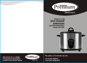 Manual de uso Premium PRC1547 Arrocera