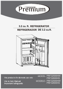 Manual Premium PRF32500HW Refrigerator