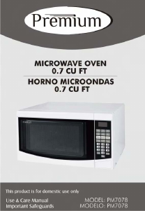Manual Premium PM7078 Microwave