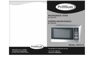 Manual Premium PM70710 Microwave