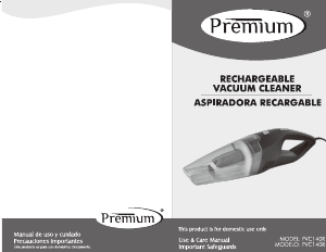 Manual de uso Premium PVC140R Aspirador de mano