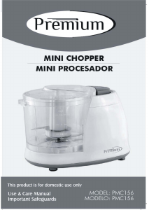 Manual Premium PMC156 Food Processor