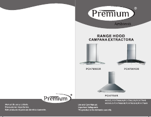 Manual de uso Premium PCH7704R Campana extractora