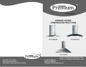 Manual de uso Premium PCH7900DR Campana extractora