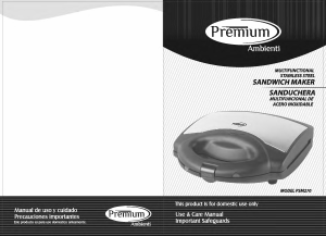 Handleiding Premium PSM270 Contactgrill