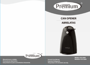 Manual de uso Premium PCO1204B Abrelatas