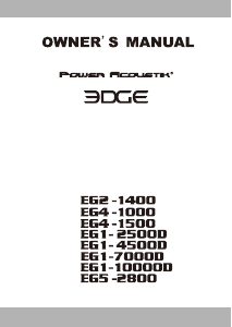 Manual Power Acoustik Edge EG1-10000D Car Amplifier