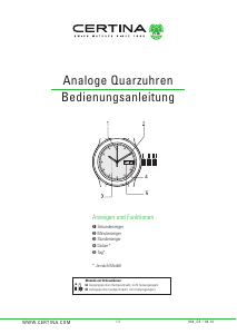 Bedienungsanleitung Certina Aqua C032.851.11.047.00 DS Action Armbanduhr
