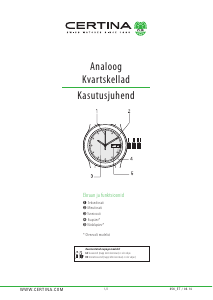 Kasutusjuhend Certina Aqua C032.851.11.047.00 DS Action Käekell