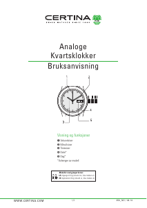 Bruksanvisning Certina Aqua C032.851.11.047.00 DS Action Ur