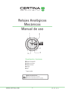 Manual de uso Certina Heritage C036.407.11.050.00 DS PH200M Reloj de pulsera
