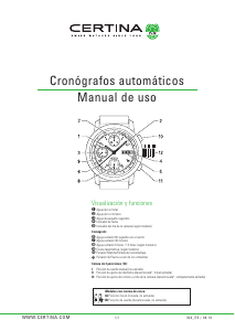 Manual de uso Certina Heritage C038.462.16.037.00 DS Chronograph Automatic Reloj de pulsera
