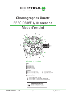 Mode d’emploi Certina Sport C034.417.22.047.00 DS Podium Montre