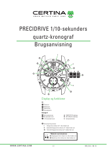 Brugsanvisning Certina Sport C034.417.36.057.00 DS Podium Chronograph 1/10 sec Armbåndsur