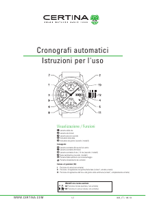 Manuale Certina Sport C034.427.11.057.00 DS Podium Orologio da polso