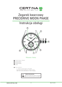 Instrukcja Certina Urban C033.257.11.118.00 DS-8 Moon Phase Zegarek