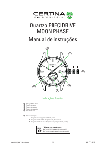 Manual Certina Urban C033.257.11.118.00 DS-8 Moon Phase Relógio de pulso