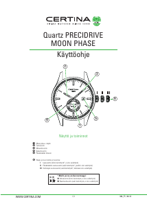 Käyttöohje Certina Urban C033.257.11.118.00 DS-8 Moon Phase Rannekello