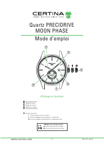 Mode d’emploi Certina Urban C033.257.36.118.00 DS-8 Moon Phase Montre