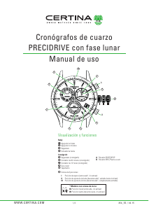 Manual de uso Certina Urban C033.450.11.031.00 DS-8 Moon Phase Reloj de pulsera