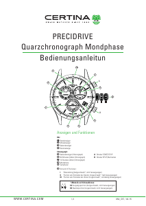 Bedienungsanleitung Certina Urban C033.450.11.041.00 DS-8 Moon Phase Armbanduhr