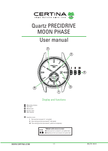 Handleiding Certina Urban C033.457.16.081.00 DS-8 Moon Phase Horloge