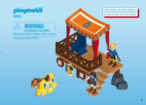 Handleiding Playmobil set 6695 Super 4 Koningstribune met Alex