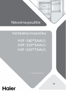 Návod Haier H3F-320WTAAU1 Mraznička