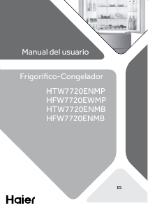 Manual de uso Haier HFW7720ENMB Frigorífico combinado