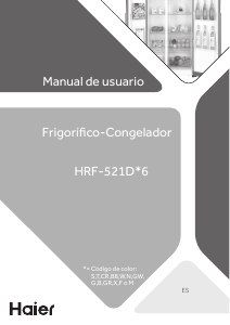 Manual Haier HRF-521DN6 Frigorífico combinado