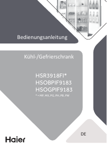 Mode d’emploi Haier HSR3918FIMP Réfrigérateur combiné