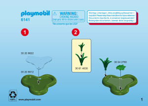 Manuale Playmobil set 6141 Farm Laghetto con cigni e anatre