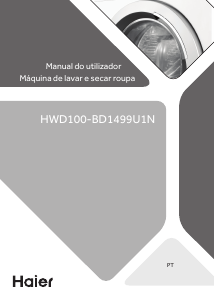 Manual Haier HWD100-BD1499U1N Máquina de lavar e secar roupa