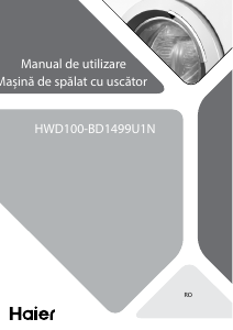Manual Haier HWD100-BD1499U1N Mașină de spalat cu uscator