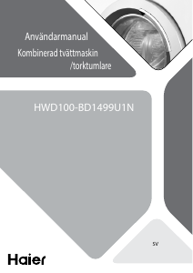 Bruksanvisning Haier HWD100-BD1499U1N Kombinerad tvätt-tork