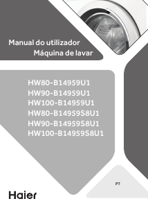 Manual Haier HW100-B14959U1 Máquina de lavar roupa