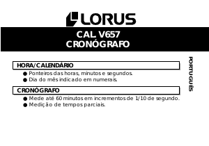 Manual Lorus RM301DX9 Sports Relógio de pulso